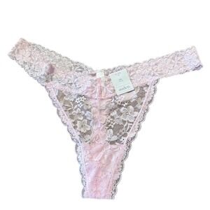 Auden Lace Thong Women XL Pink NEW Floral Scalloped Intimates 022 12 6113